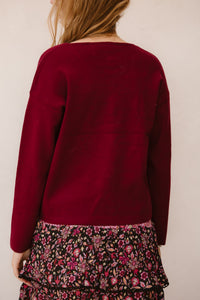Selin cardigan bordeaux - Bij Keesje - Bij Keesje
