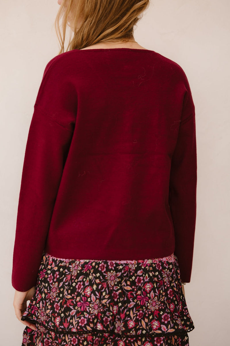 Selin cardigan bordeaux - Bij Keesje - Bij Keesje