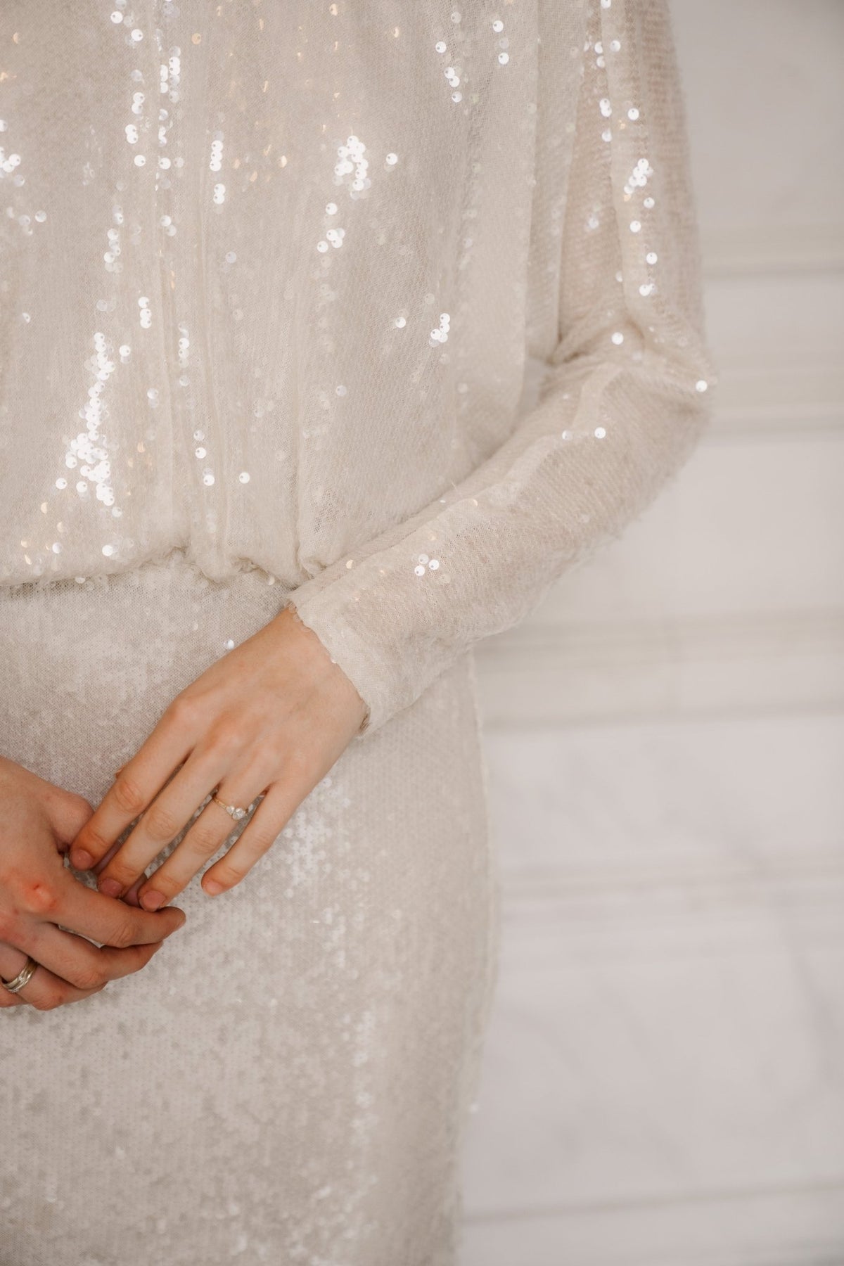 SerafinCC Sequin Dress champagne - Bij Keesje - Co'couture