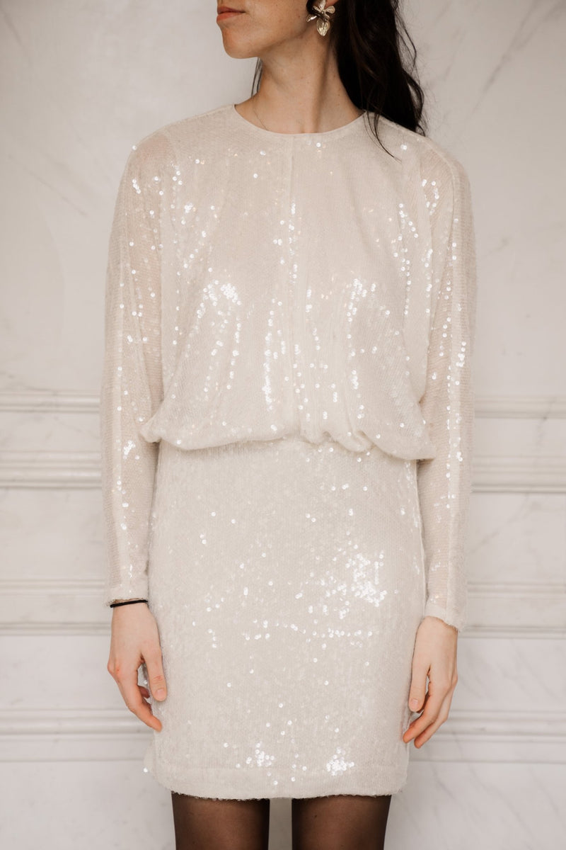 SerafinCC Sequin Dress champagne - Bij Keesje - Co'couture