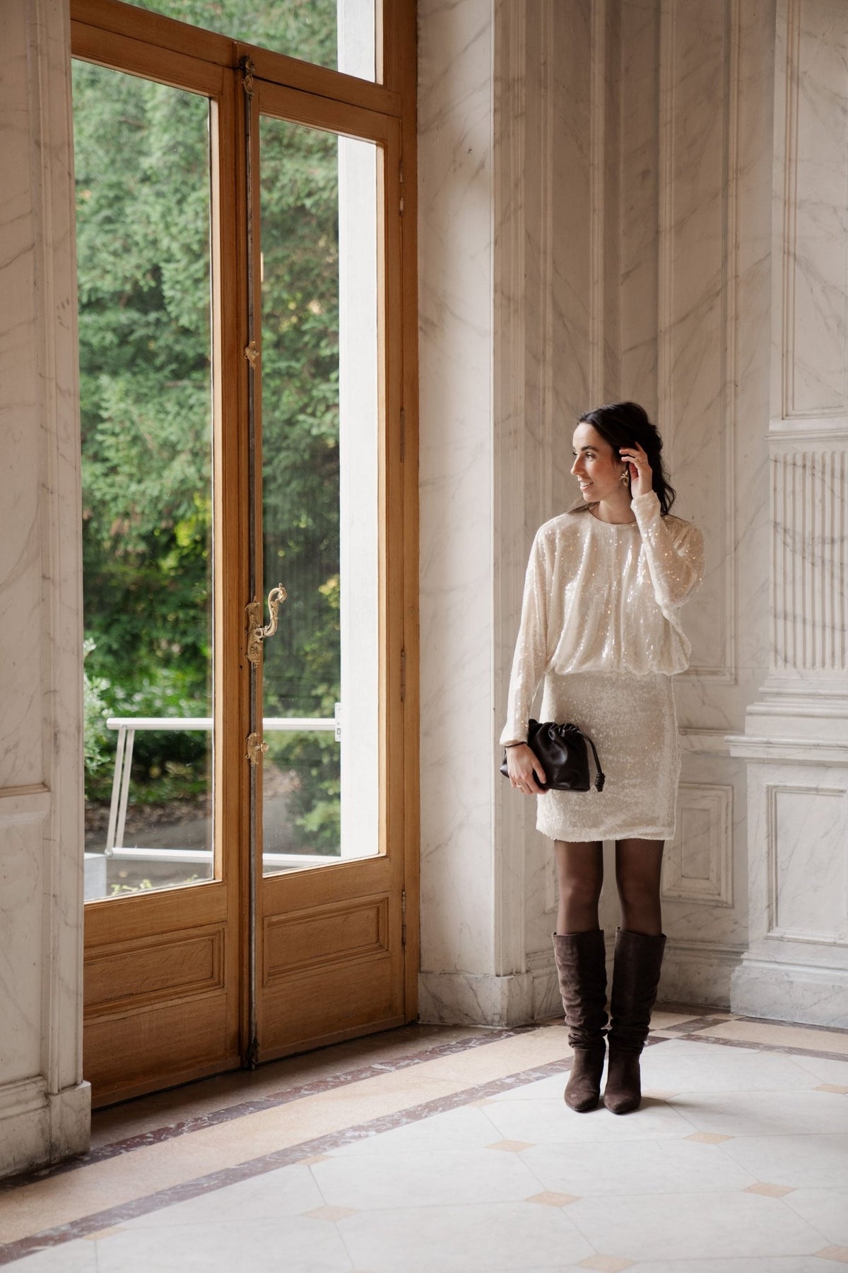 SerafinCC Sequin Dress champagne - Bij Keesje - Co'couture