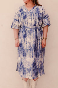 Seren Dress Offwhite/Dusty Blue - Bij Keesje - exxcellent - Jurk