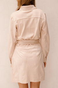 Shirley suede dress beige - Bij Keesje - Bij Keesje - Jurk