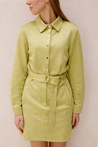 Shirley suede dress lime - Bij Keesje - Bij Keesje - Jurk