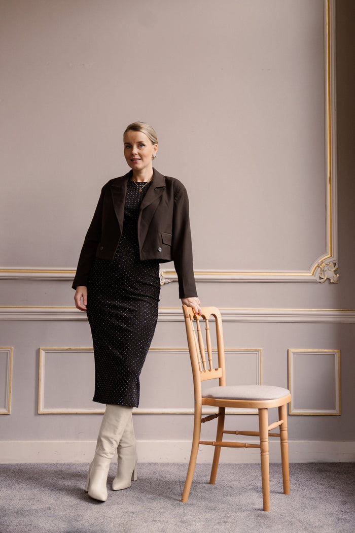 Short brown blazer - Bij Keesje - Bij Keesje