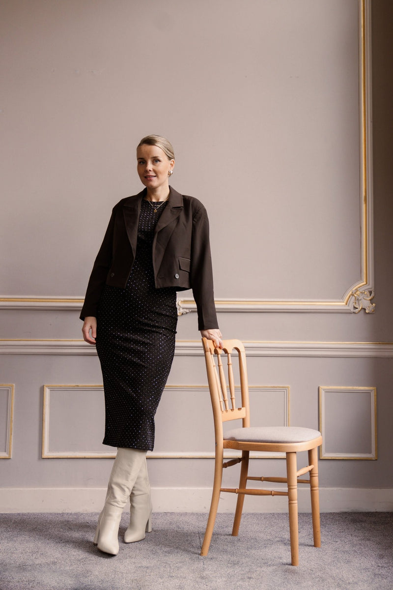 Short brown blazer - Bij Keesje - Bij Keesje