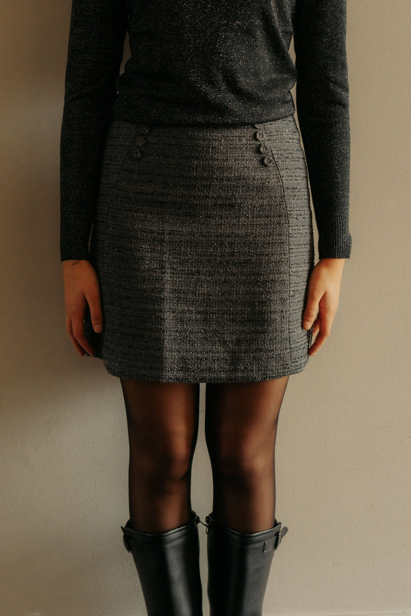 Short grey skirt 854 - Bij Keesje - Bij Keesje