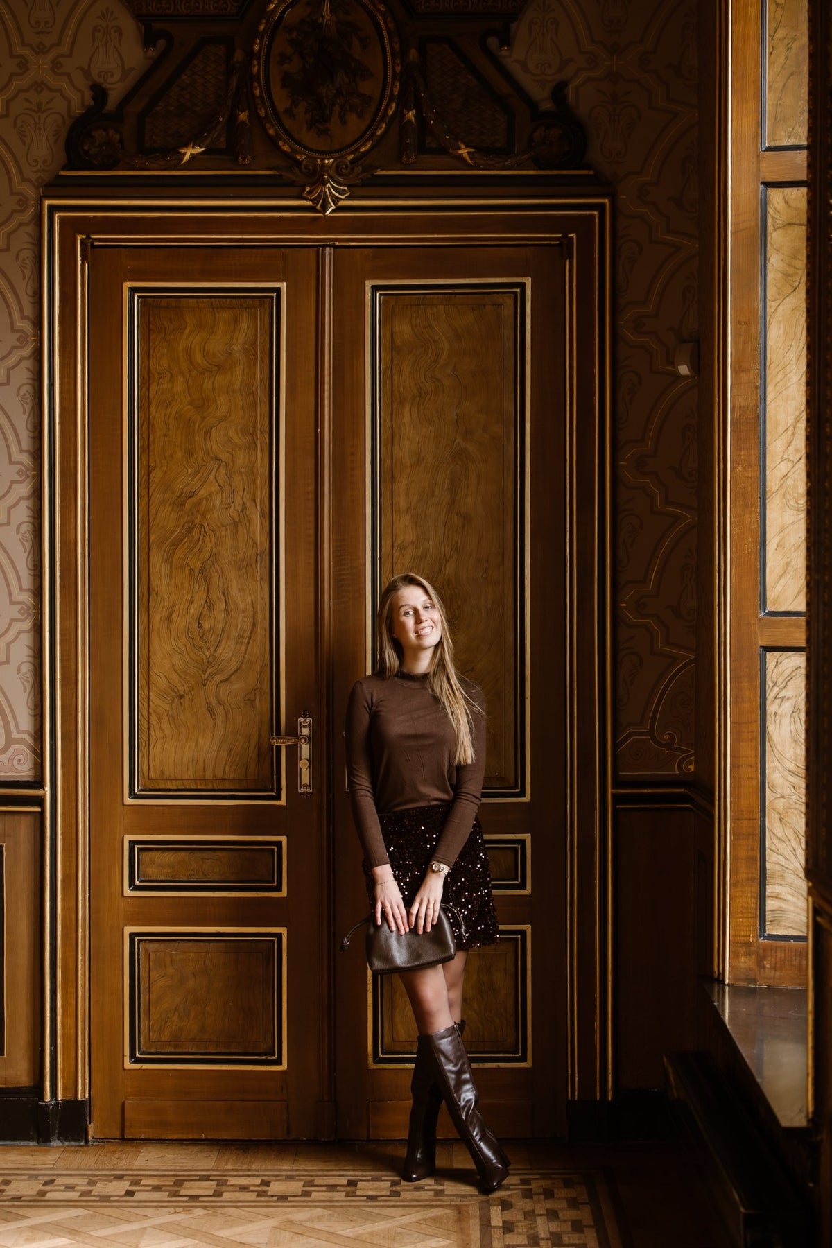 Short paillet skirt brown - Bij Keesje - Bij Keesje