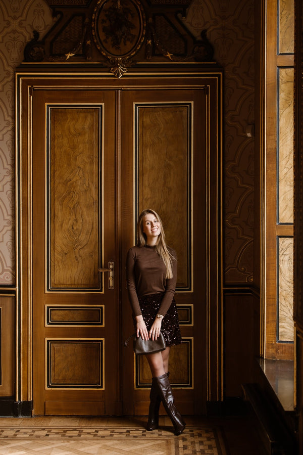 Short paillet skirt brown - Bij Keesje - Bij Keesje