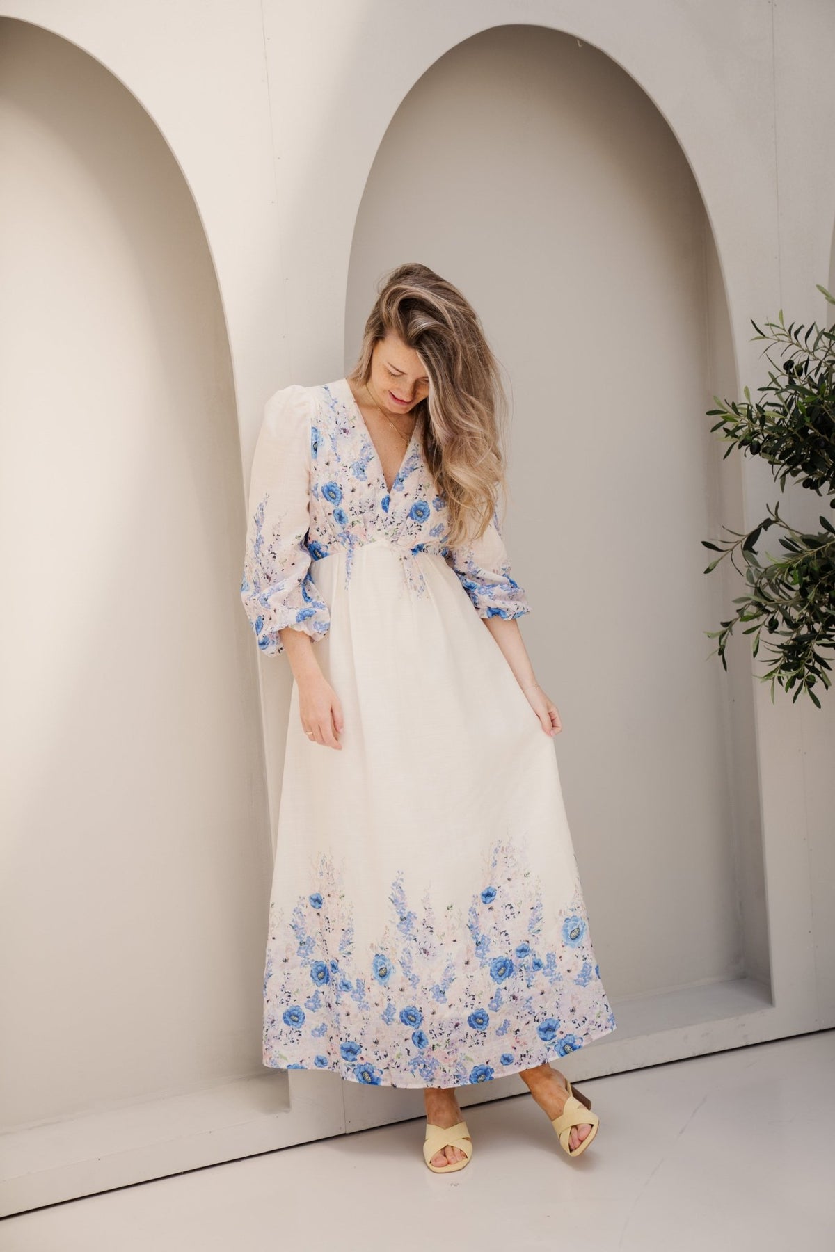 Silfi Flower Print Dress Blue - Bij Keesje - Neo Noir - Jurk