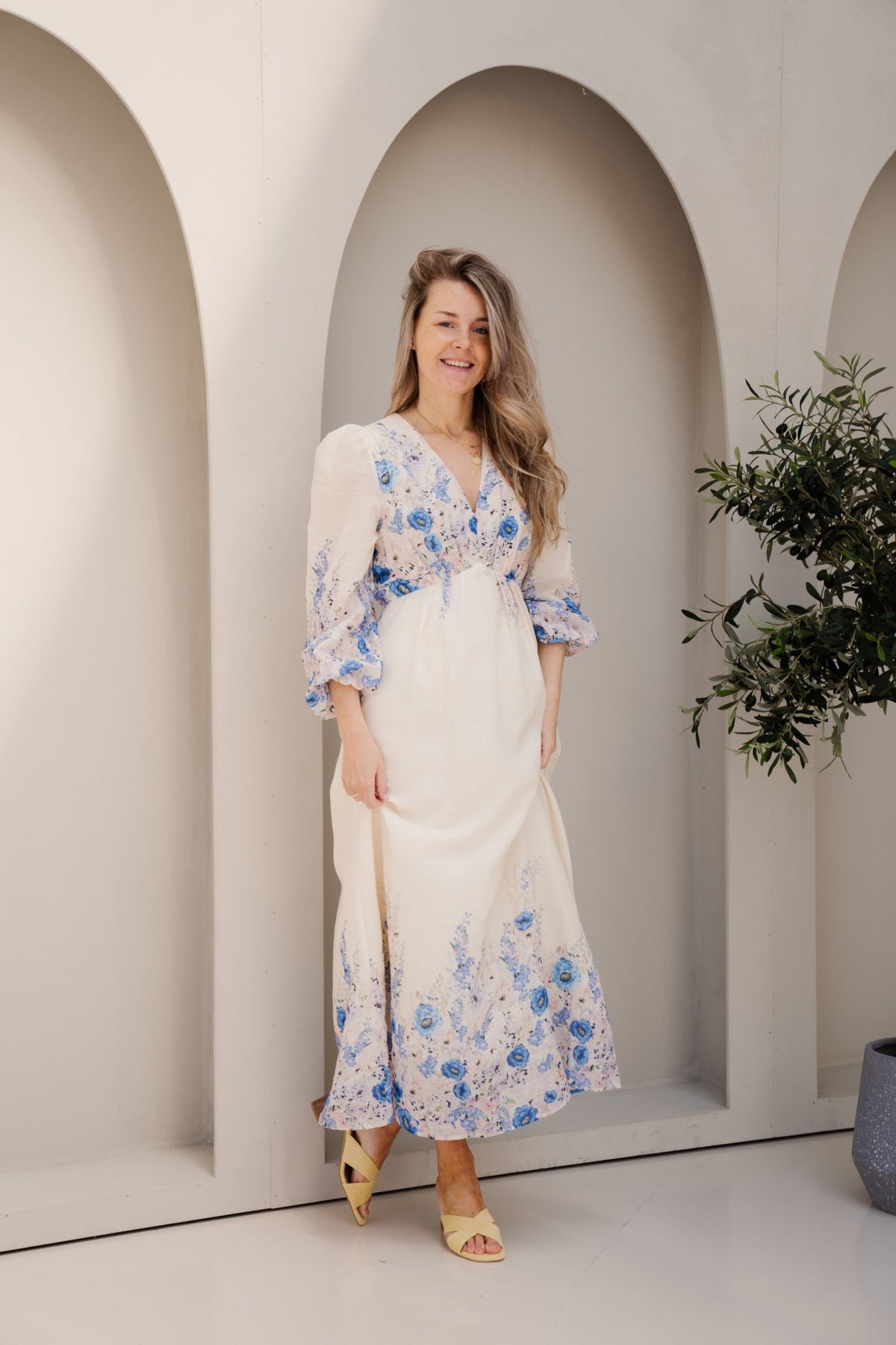 Silfi Flower Print Dress Blue - Bij Keesje - Neo Noir - Jurk