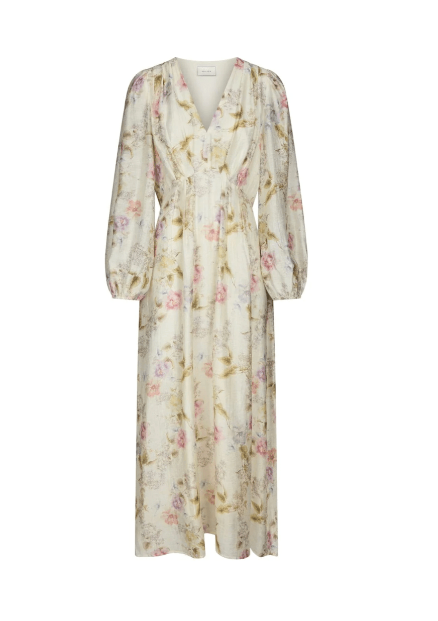 Silfi vintage flower dress off white - Bij Keesje - Neo Noir - jurk