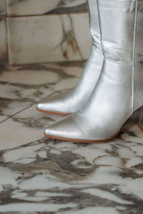 Silver heel boot - Bij Keesje - Bij Keesje