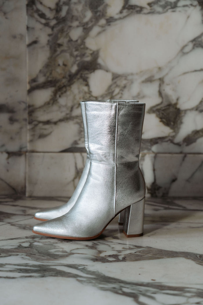 Silver heel boot - Bij Keesje - Bij Keesje