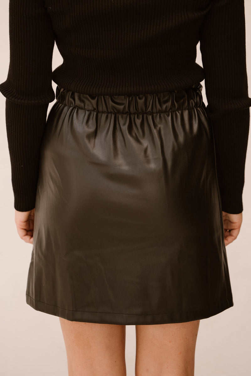 Simone leather skirt black - Bij Keesje - Bij Keesje The Label