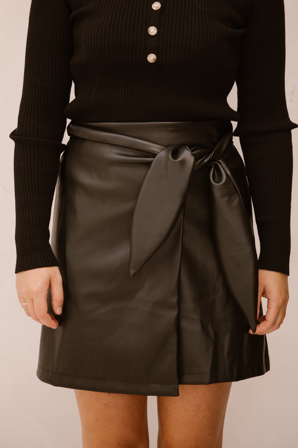 Simone leather skirt black - Bij Keesje - Bij Keesje The Label