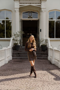 Simone leather skirt brown - Bij Keesje - Bij Keesje The Label