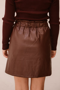 Simone leather skirt wijnrood - Bij Keesje - Bij Keesje The Label