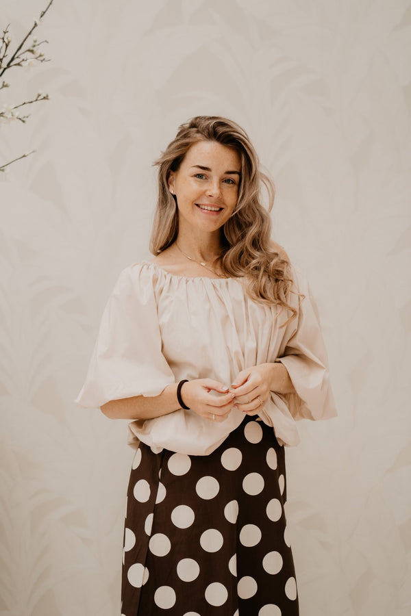 Simone top beige - Bij Keesje - Bij Keesje - Top