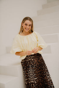Simone top geel - Bij Keesje - Bij Keesje - Top