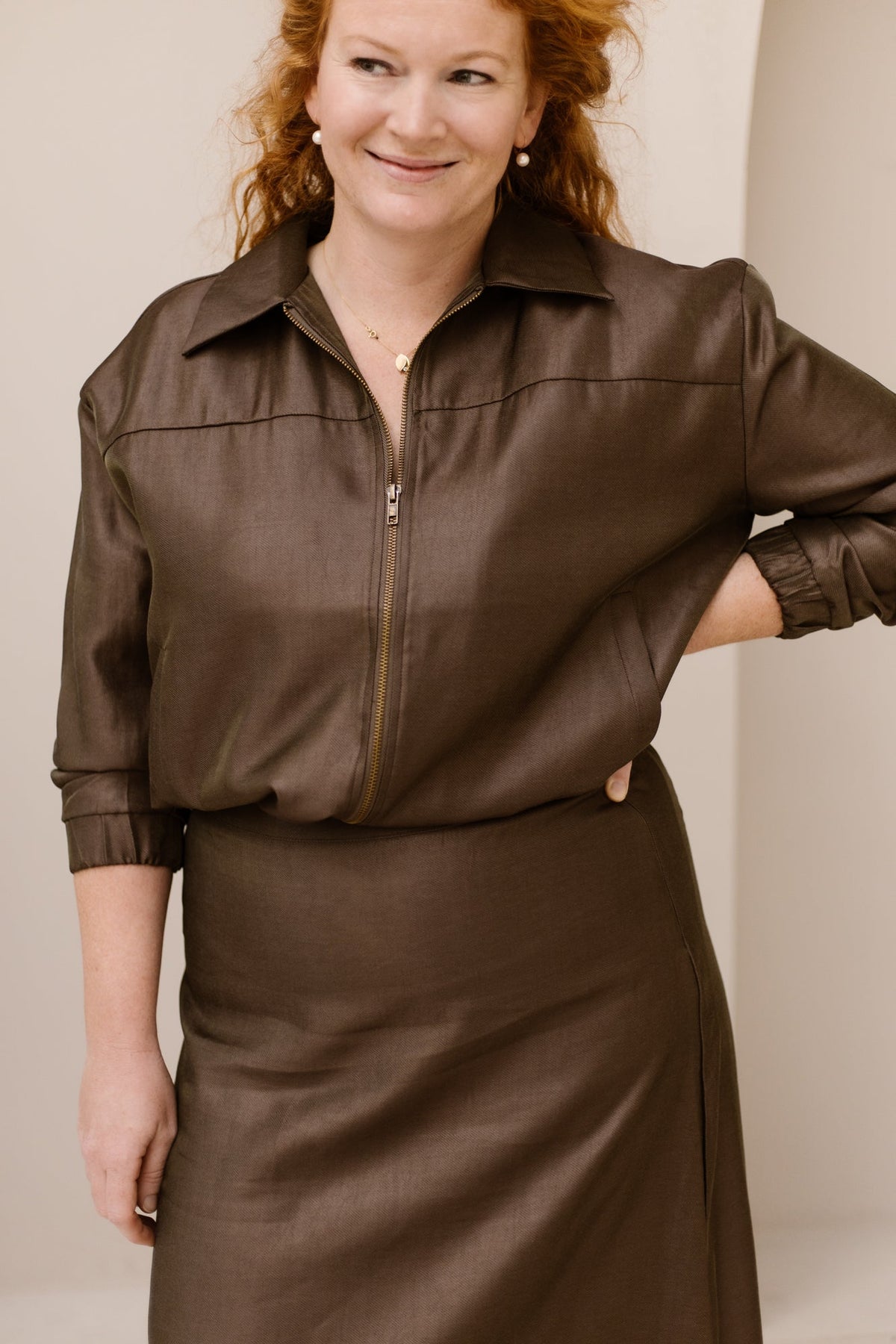 Sive Jacket Dark Earth - Bij Keesje - G-maxx - Jas