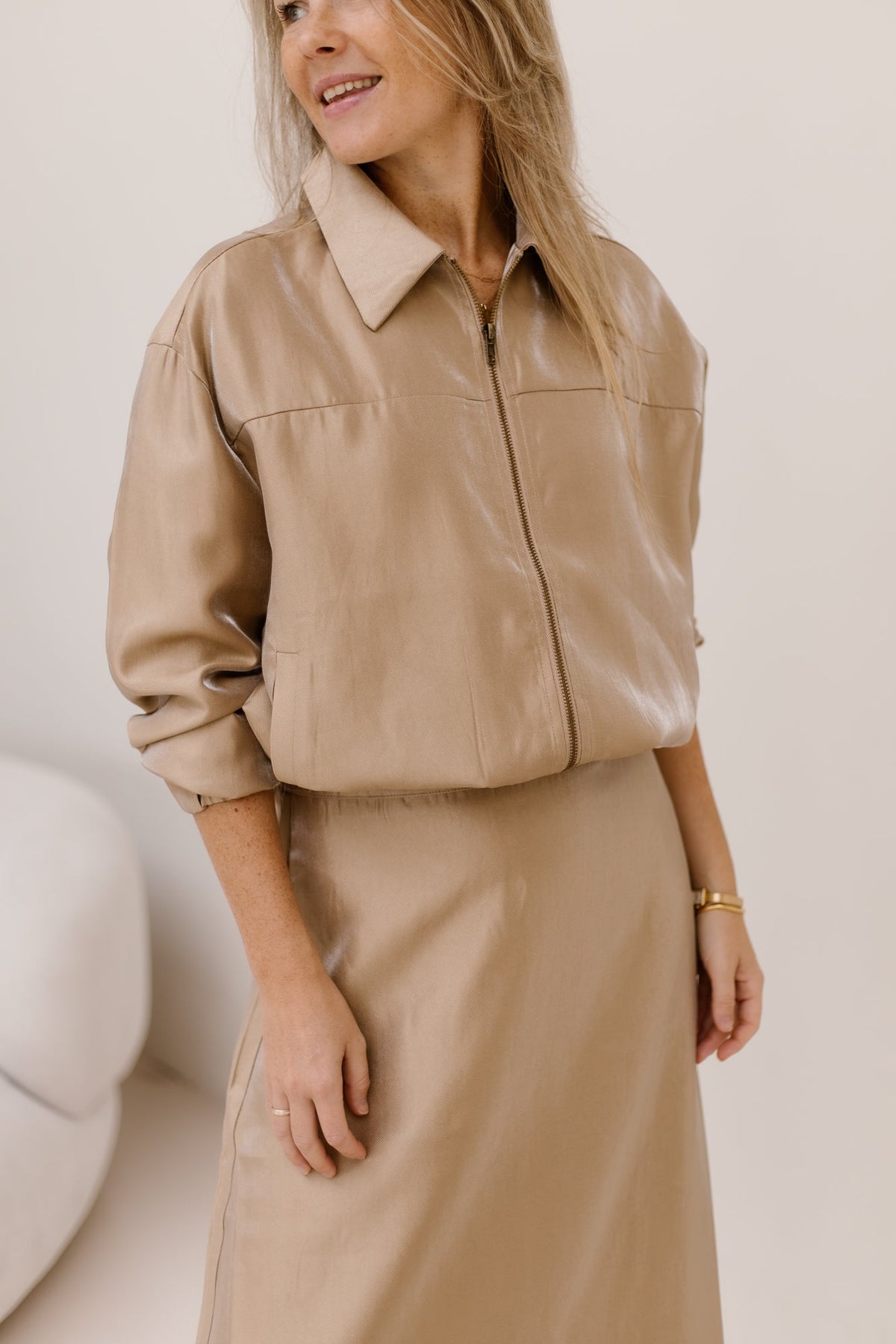Sive Jacket Light Camel - Bij Keesje - G-maxx - Jas