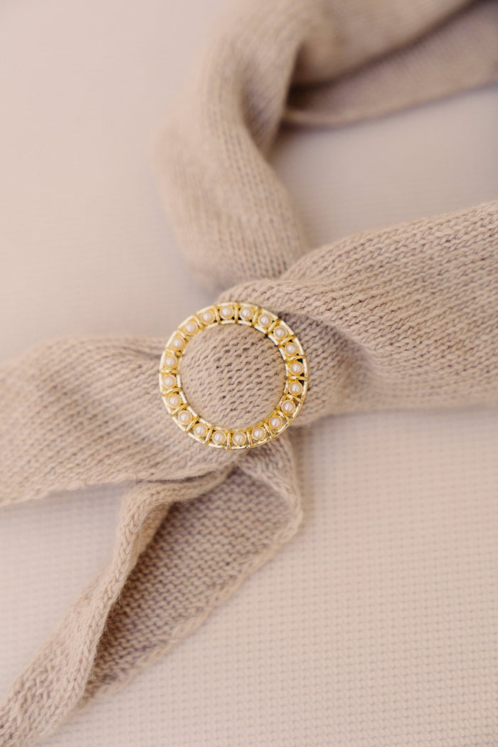 Sjaalclip rond parels - Bij Keesje - Bij Keesje - accessoires