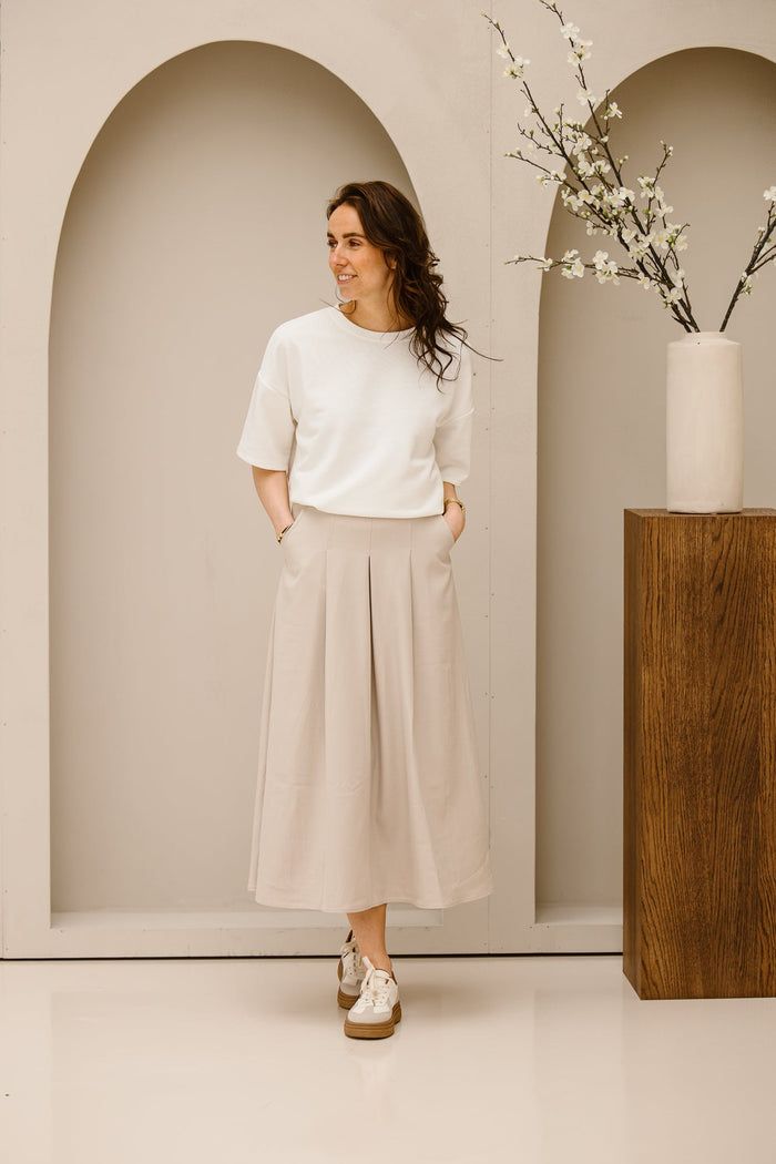 Skirt beige M757 - Bij Keesje - Bij Keesje