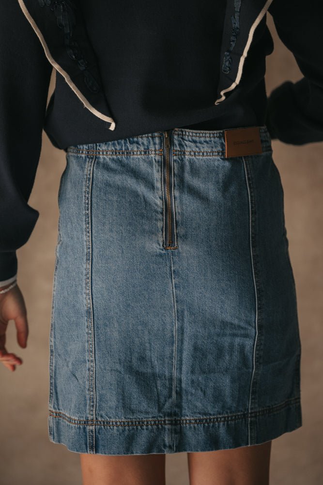 skirt denim buttons - Bij Keesje