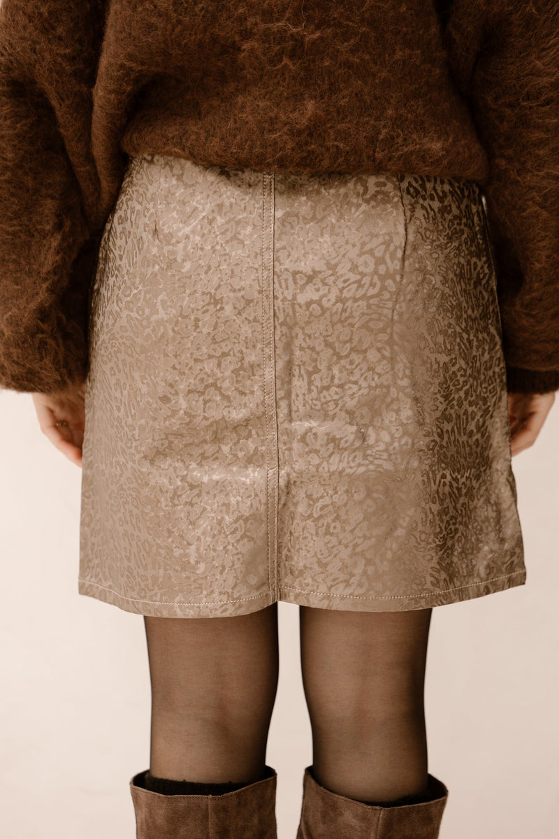 Skirt fancy animal leather gold 703 - Bij Keesje - Esqualo