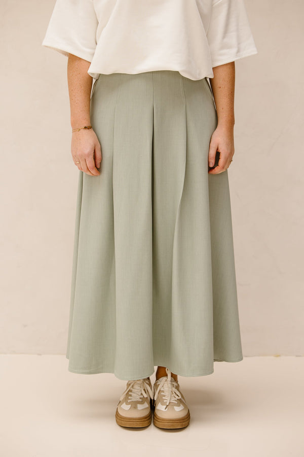 Skirt green M757 - Bij Keesje - Bij Keesje