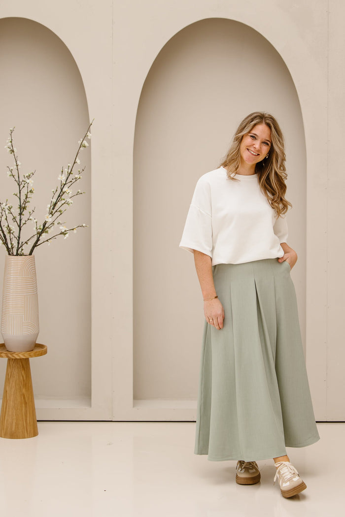 Skirt green M757 - Bij Keesje - Bij Keesje