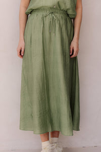 Skirt light crinkle jungle green 14217 - Bij Keesje - Esqualo - rok