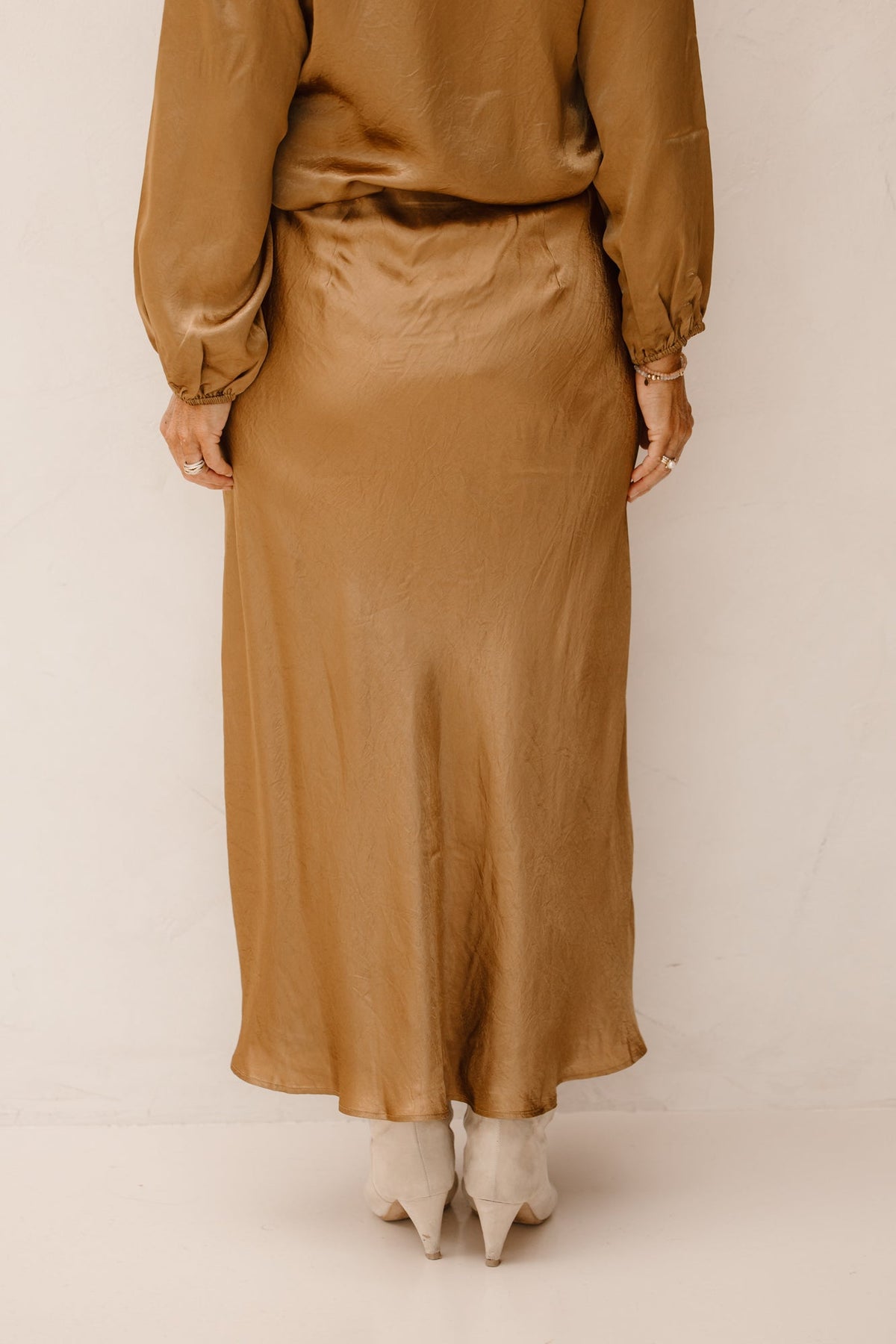 Skirt long acetate Golden Olive F25.15515 - Bij Keesje - Esqualo