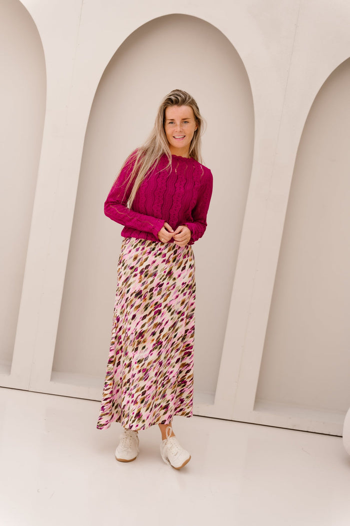 Skirt long argyles print - 202529 - Bij Keesje - mi piace - rok