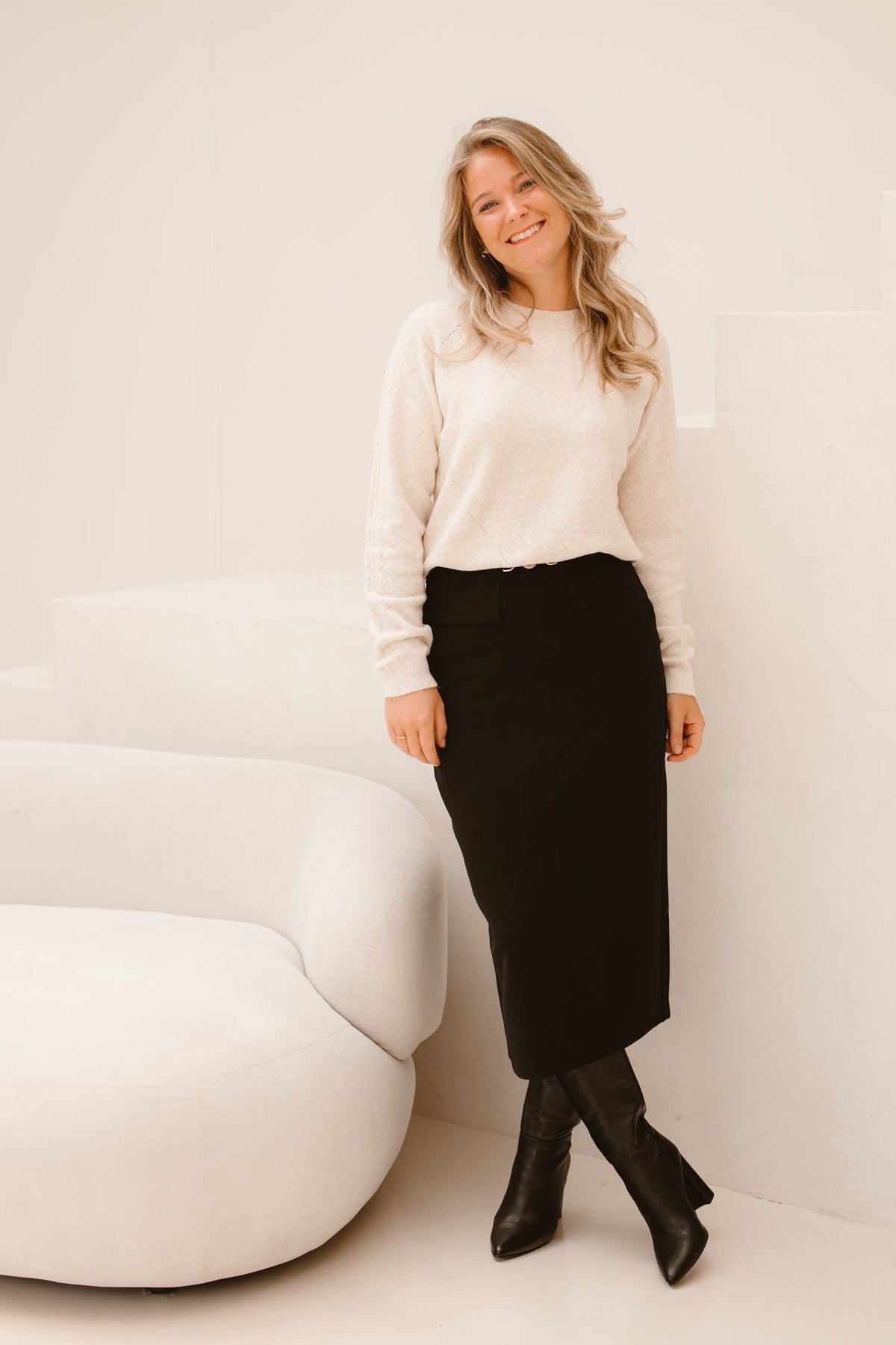 Skirt long city Black F25.10508 - Bij Keesje - Esqualo