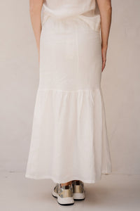 Skirt long linen offwhite - 28233 - Bij Keesje - Esqualo - rok