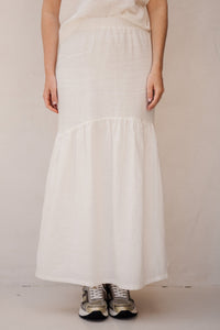 Skirt long linen offwhite - 28233 - Bij Keesje - Esqualo - rok