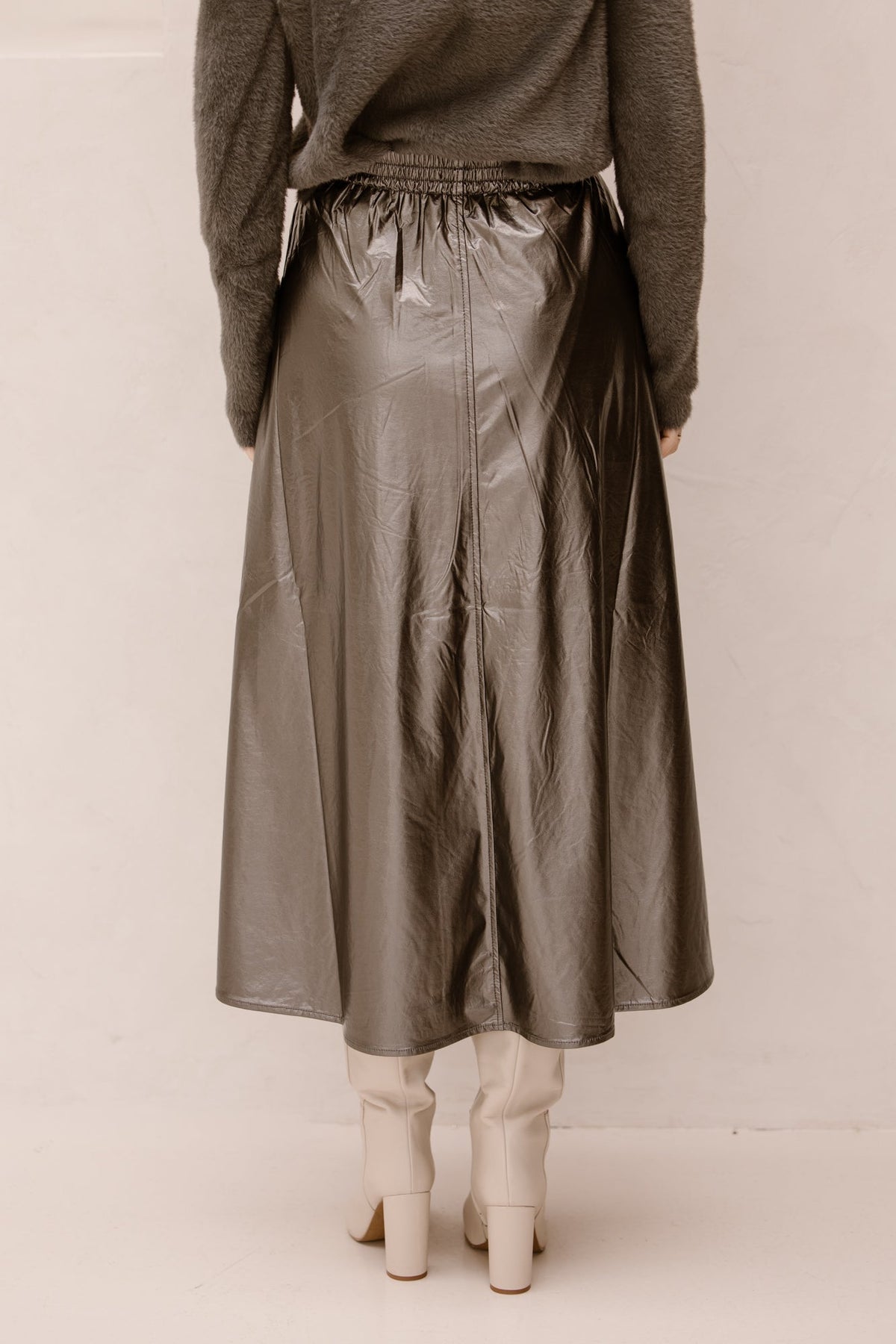 Skirt Long Metallic Grey - Bij Keesje - Esqualo