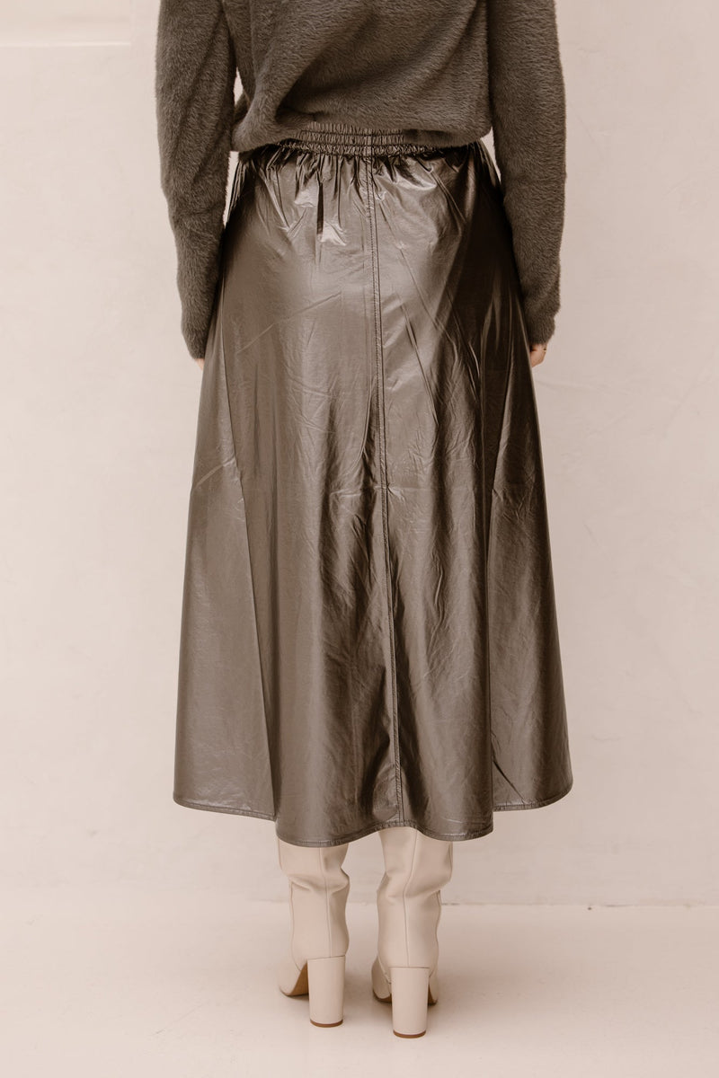 Skirt Long Metallic Grey - Bij Keesje - Esqualo