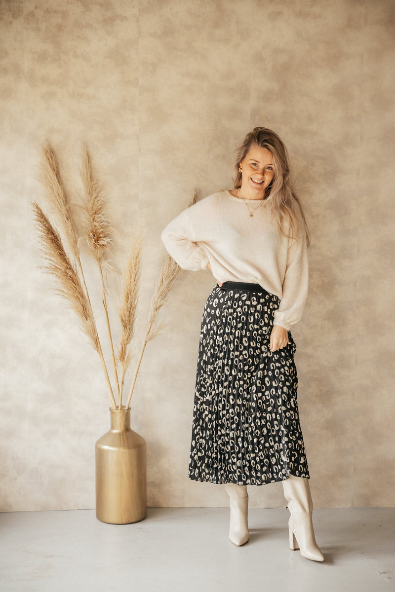 Skirt plisse satin wilderness 14702 - Bij Keesje