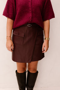 Skirt PU Merlot 11507 - Bij Keesje - Esqualo - Rokken
