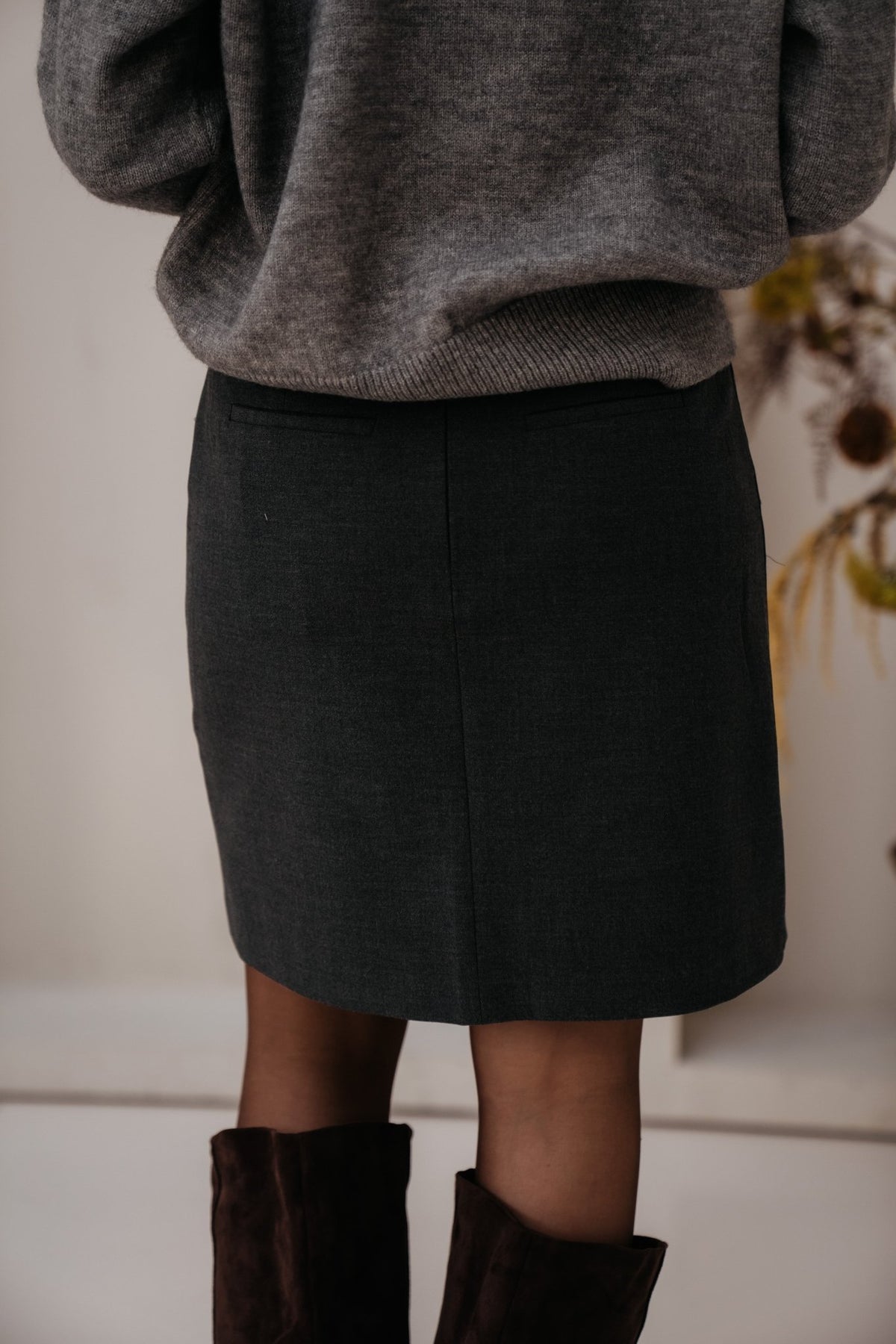 Skirt short Lurex Fancy Charcoal 10716 - Bij Keesje - Esqualo - Rok
