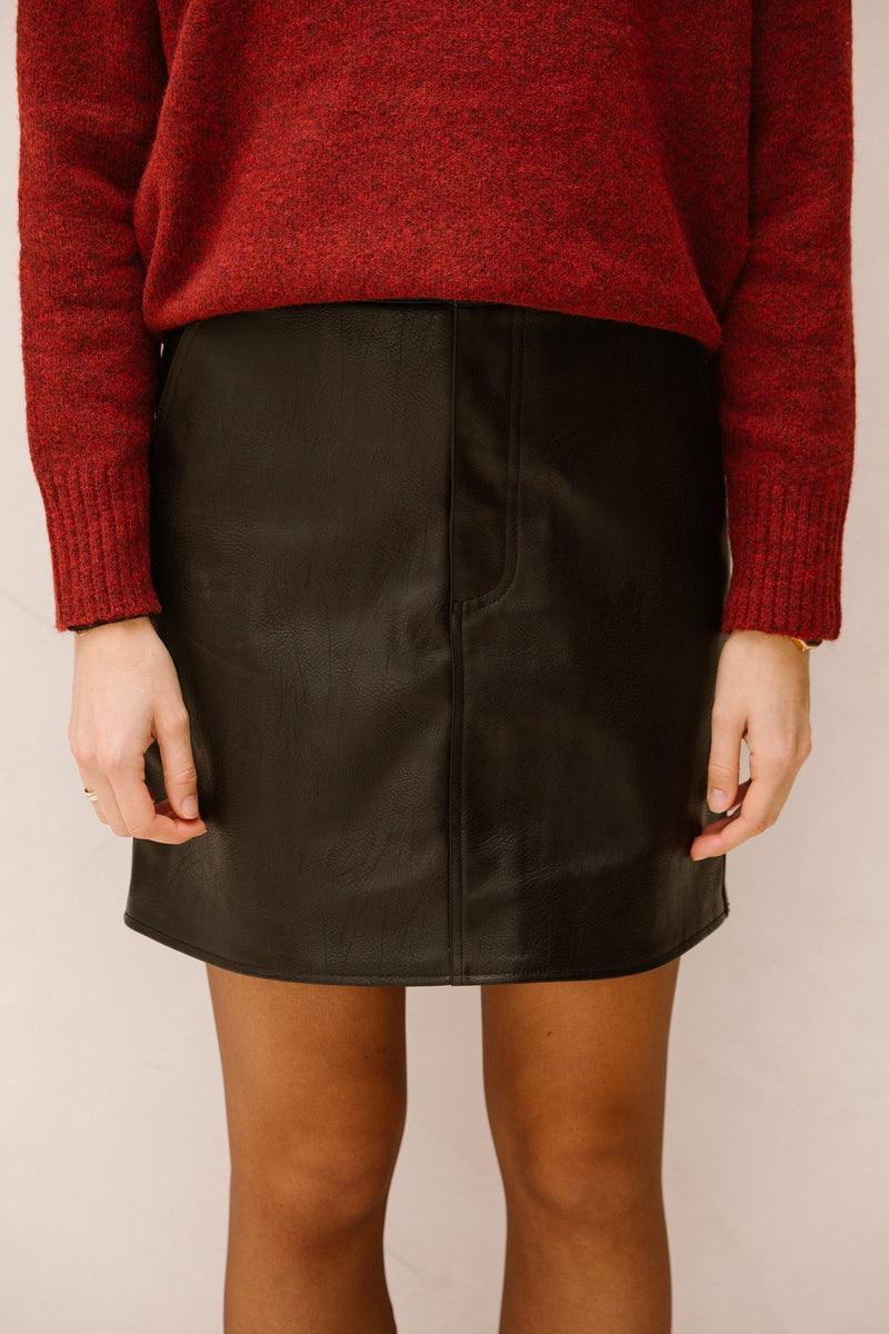 Skirt short PU black 702 - Bij Keesje - Esqualo