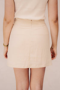 Skirt wrap buckle crushed light sand 10232 - Bij Keesje - Esqualo - rok