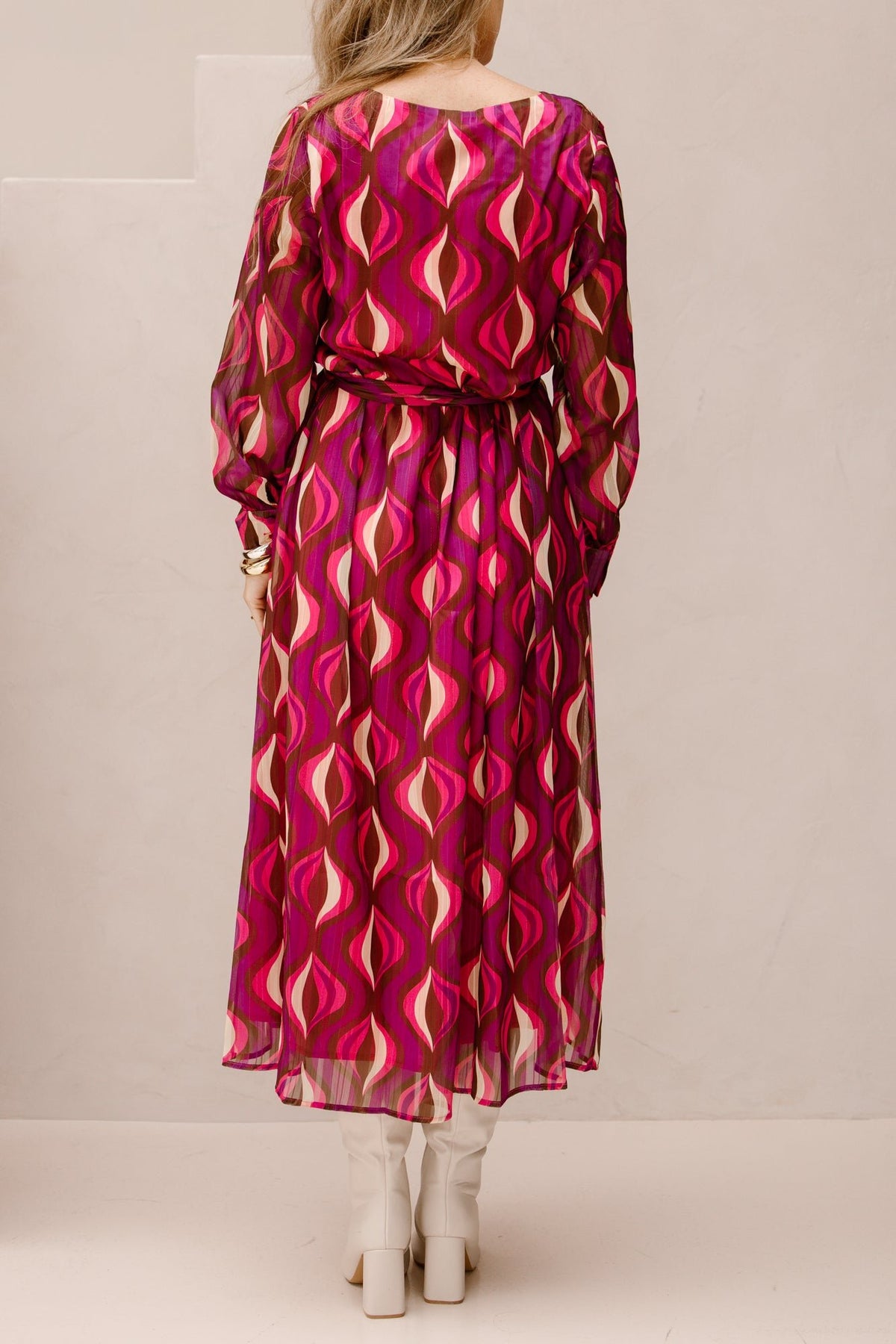 SL dress aubergine multicolour 25773 - Bij Keesje - Smashed Lemon