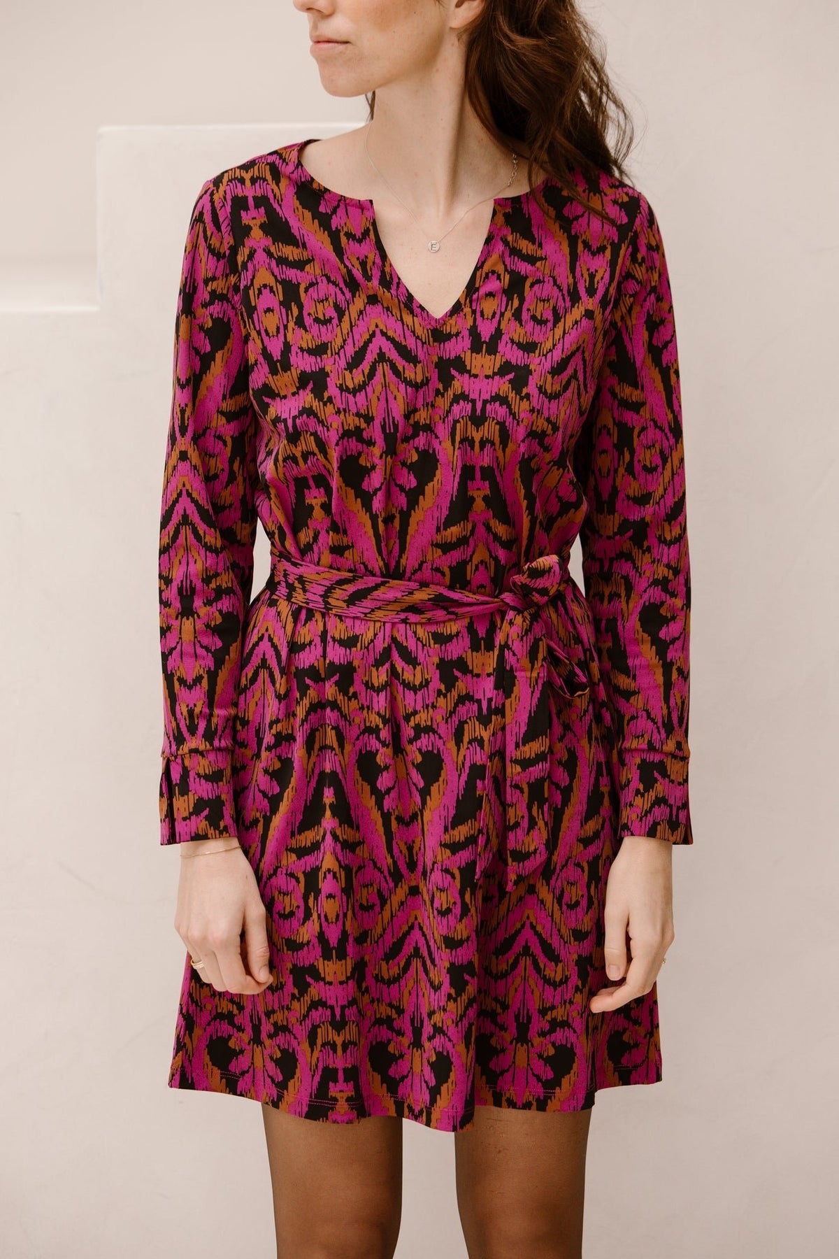 SL dress aubergine multicolour 25817 - Bij Keesje - Smashed Lemon