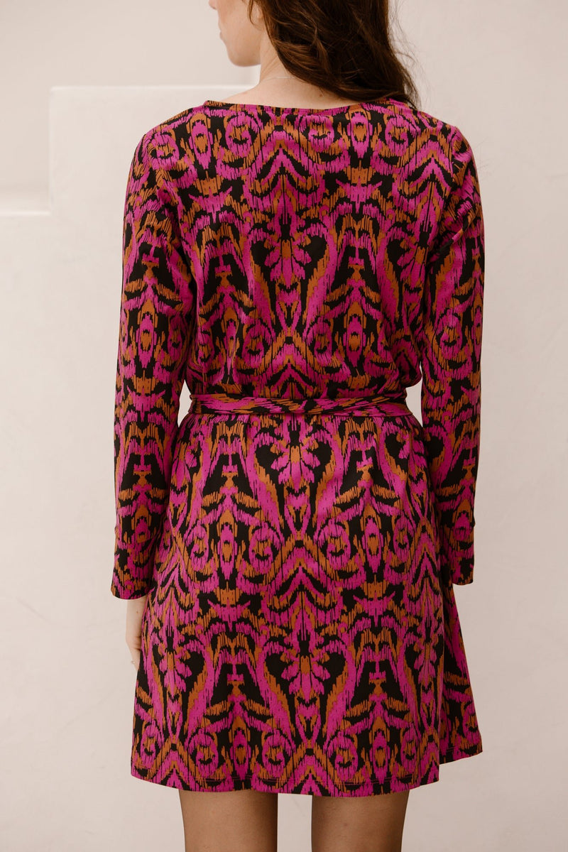 SL dress aubergine multicolour 25817 - Bij Keesje - Smashed Lemon