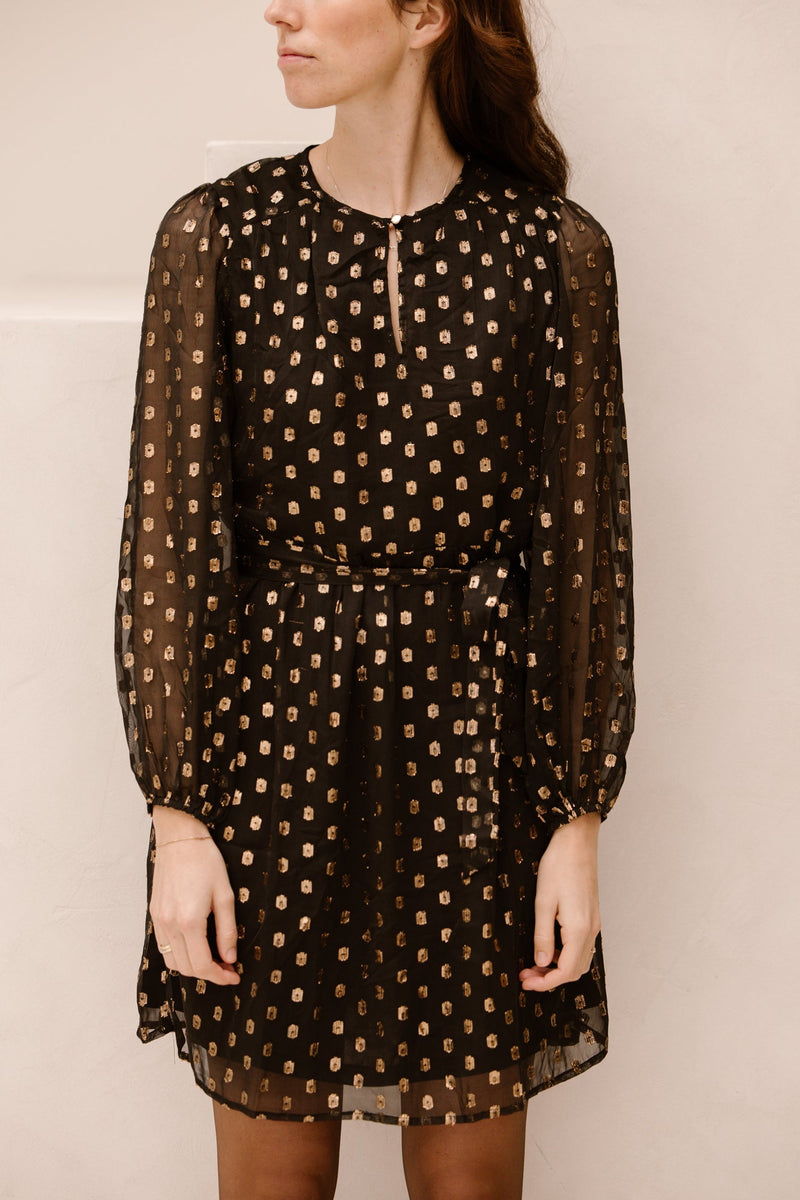 SL dress black/gold 25790 - Bij Keesje - Smashed Lemon