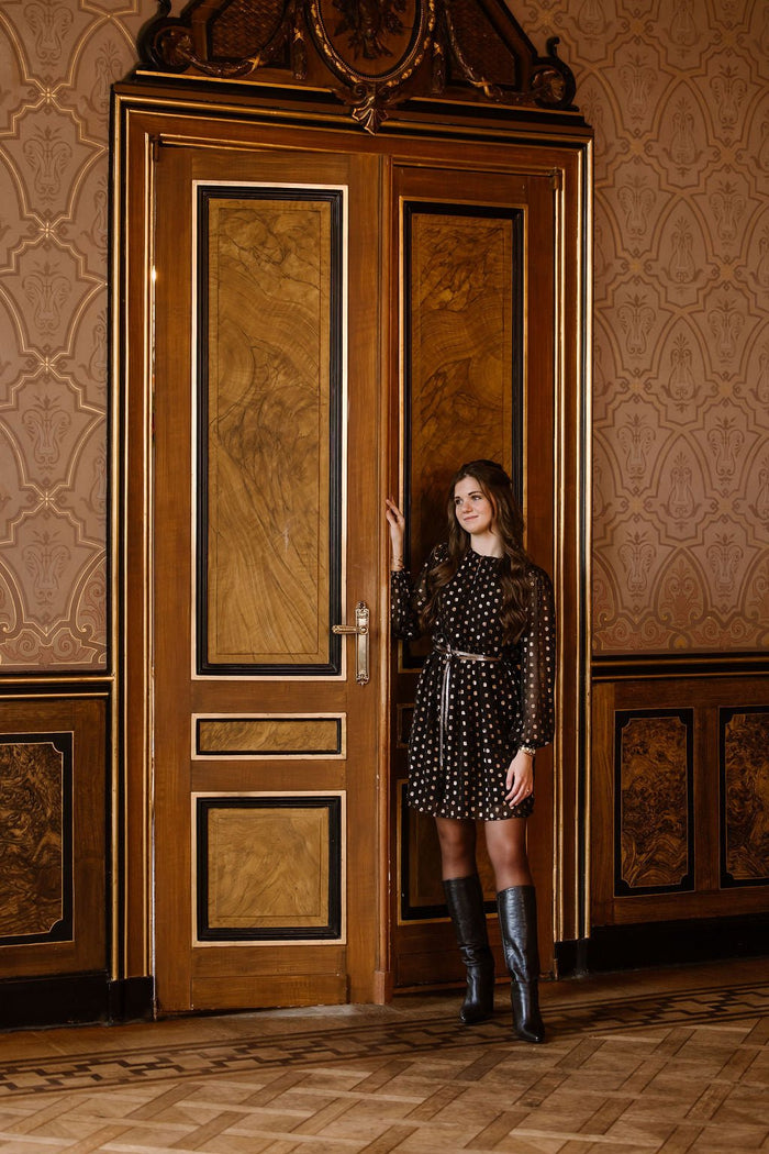 SL dress black/gold 25790 - Bij Keesje - Smashed Lemon